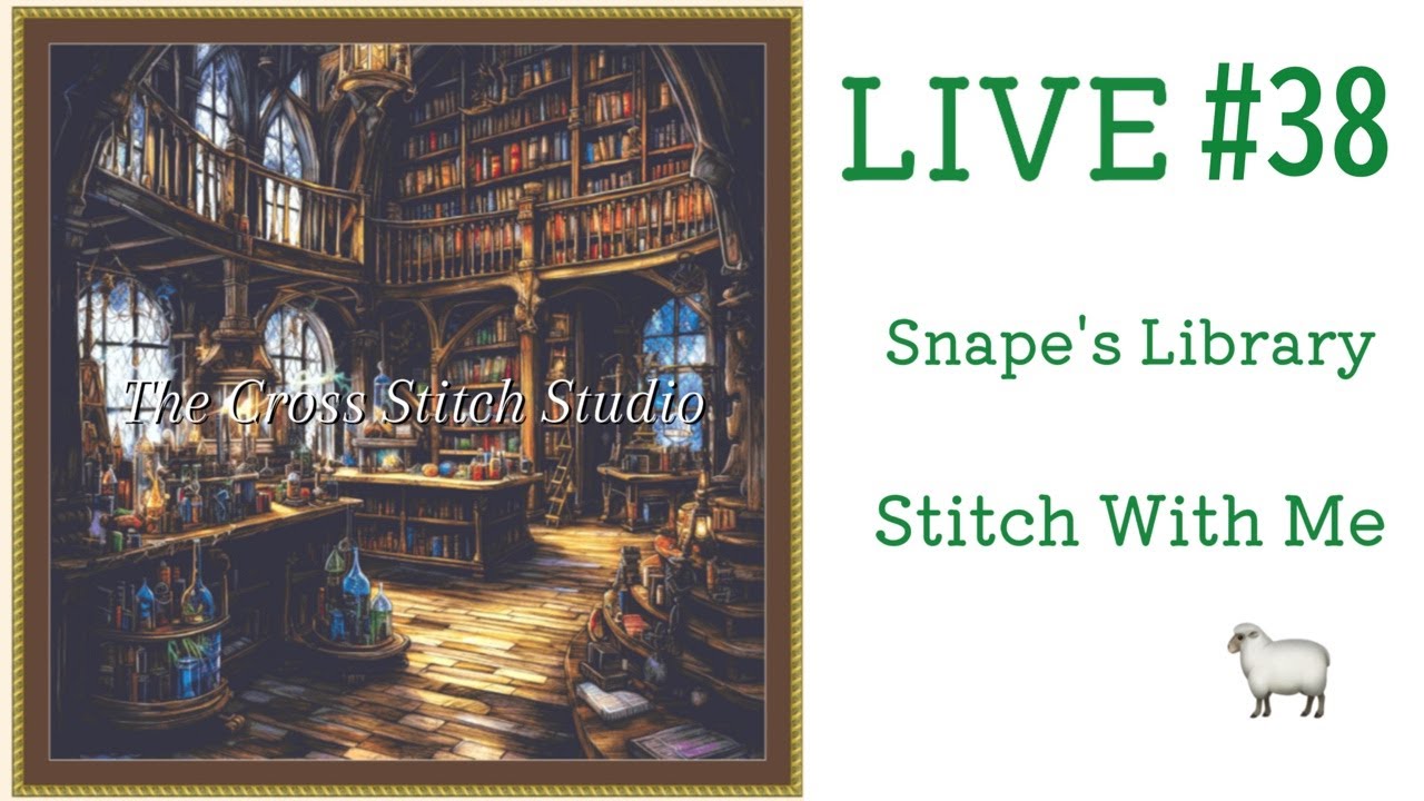 LIVE#38 Snape's Library【TCSS】  #stitchwithme #flosstube #crossstitch
