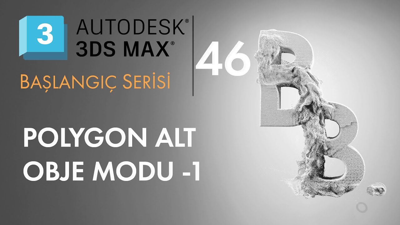3ds Max Dersleri #46 I Editable Poly - Polygon Alt Obje Modu ve Sütun Örneği