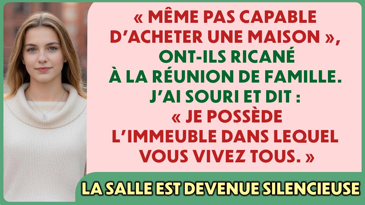À la réunion de famille, ils m’ont traité de « pauvre ». Puis j’ai sorti le contrat immobilier.