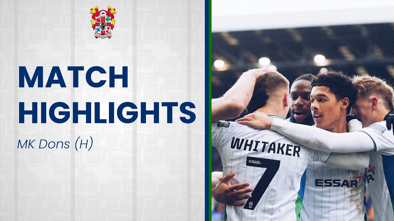 Match Highlights | Tranmere Rovers v MK Dons (2025/26)