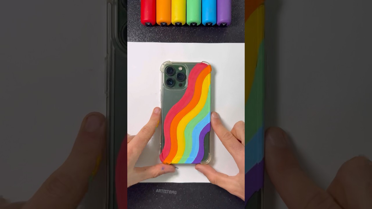 Craft Idea! 💡 Painting a Phone Case with Using Posca Markers! 🌈