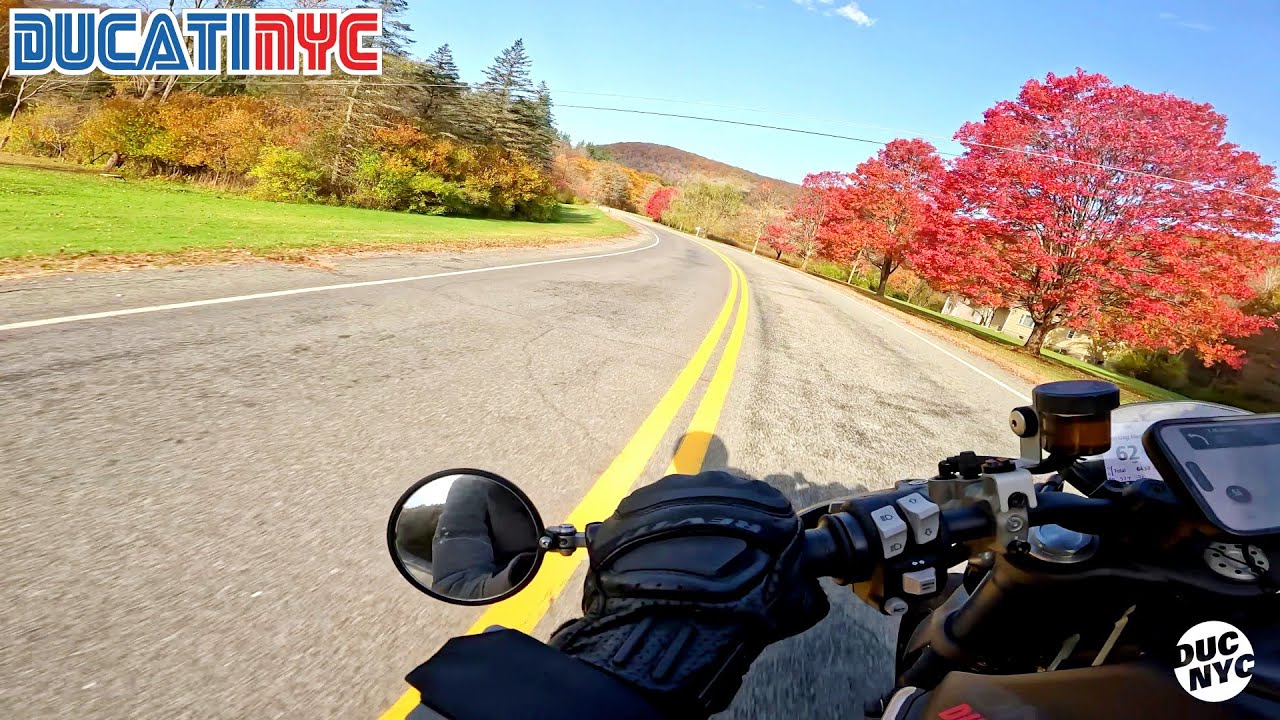 LOOK AT THE COLORS!! Catskill Park Motorcycle Ride v1956