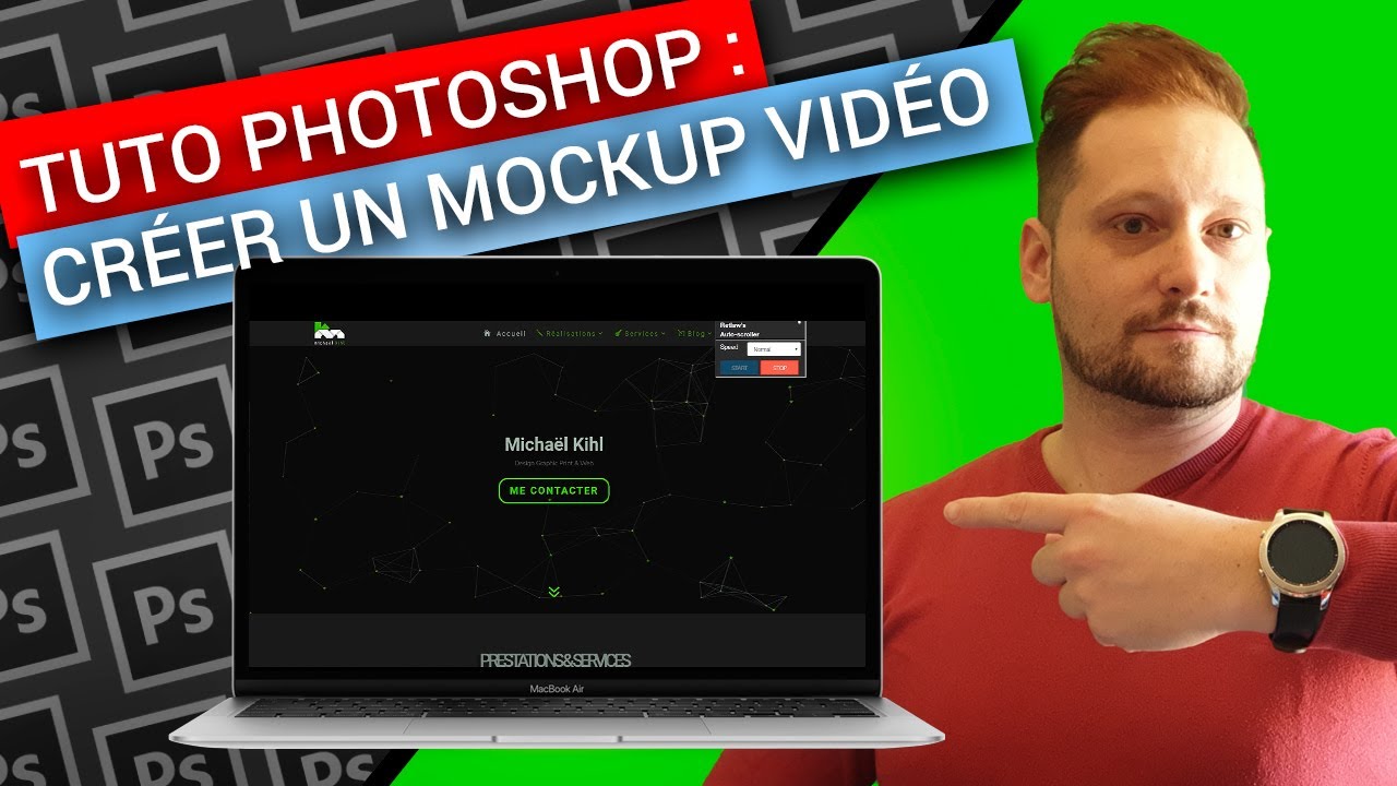 PHOTOSHOP : COMMENT CRÉER un MOCKUP VIDÉO avec PHOTOSHOP ADOBE | METTRE une VIDÉO dans un MOCKUP