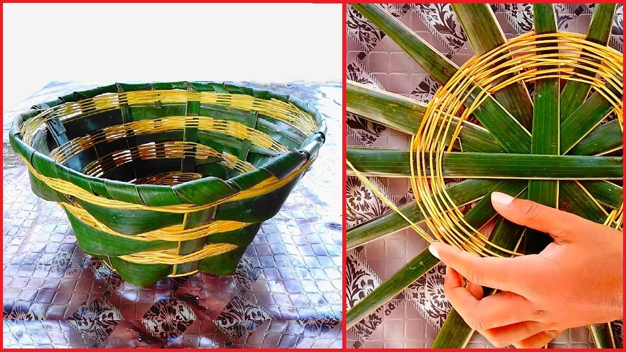 How to weave a coconut leaf basket