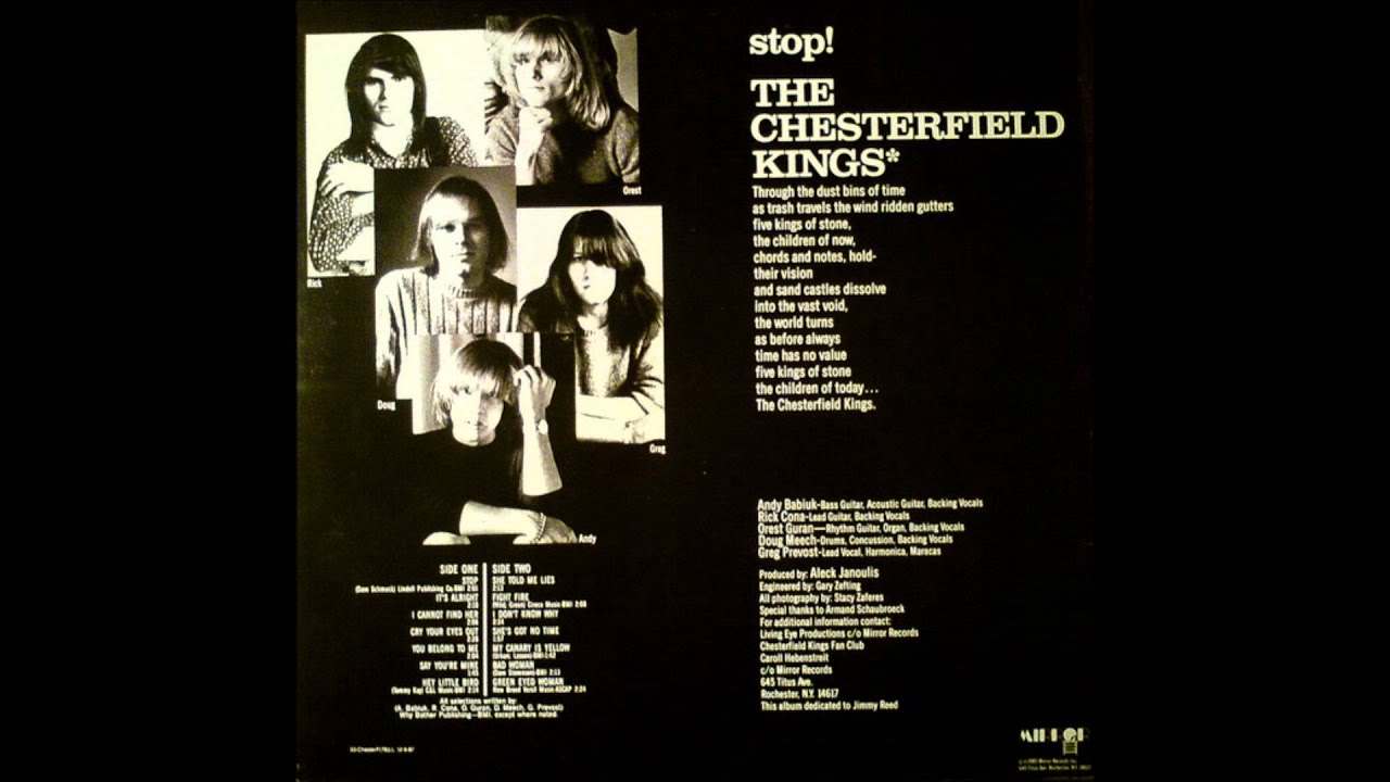 The Chesterfield Kings - Cry Your Eyes Out