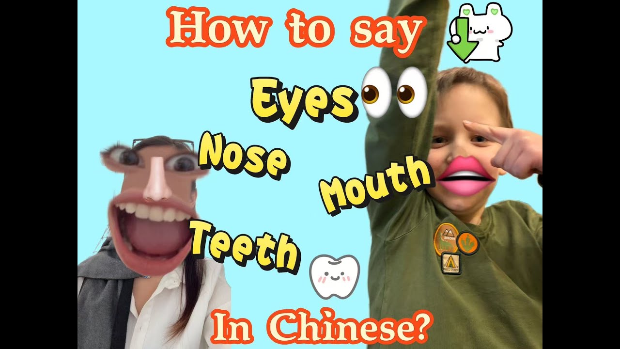Basic Chinese Vocabulary --- Body Parts (Eyes, Mouth, Nose, Teeth)