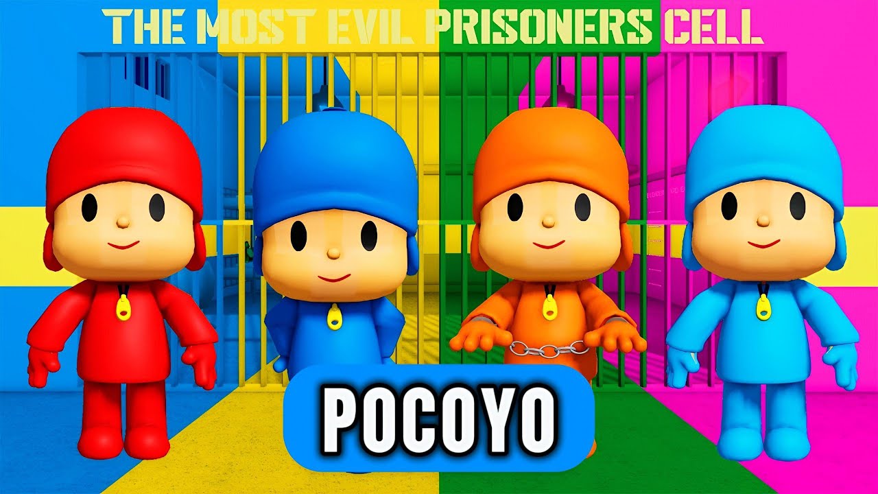 🔥 POCOYO vs BLOOD POCOYO – Prison Run WAR! 🚨