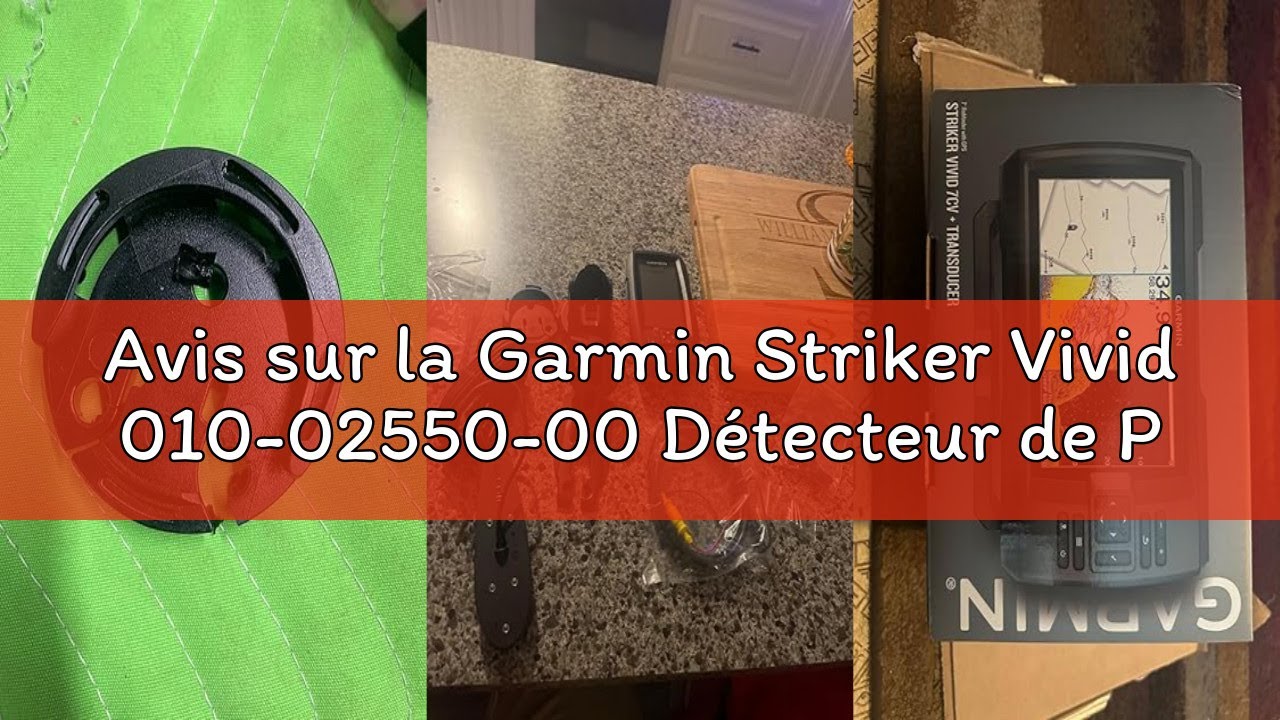 Avis sur la Garmin Striker Vivid 010-02550-00 Détecteur de Poissons et transducteur Sonar Couleurs V