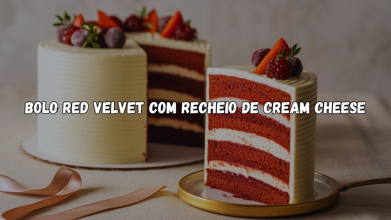 Receita Bolo Red Velvet com Recheio de Cream Cheese