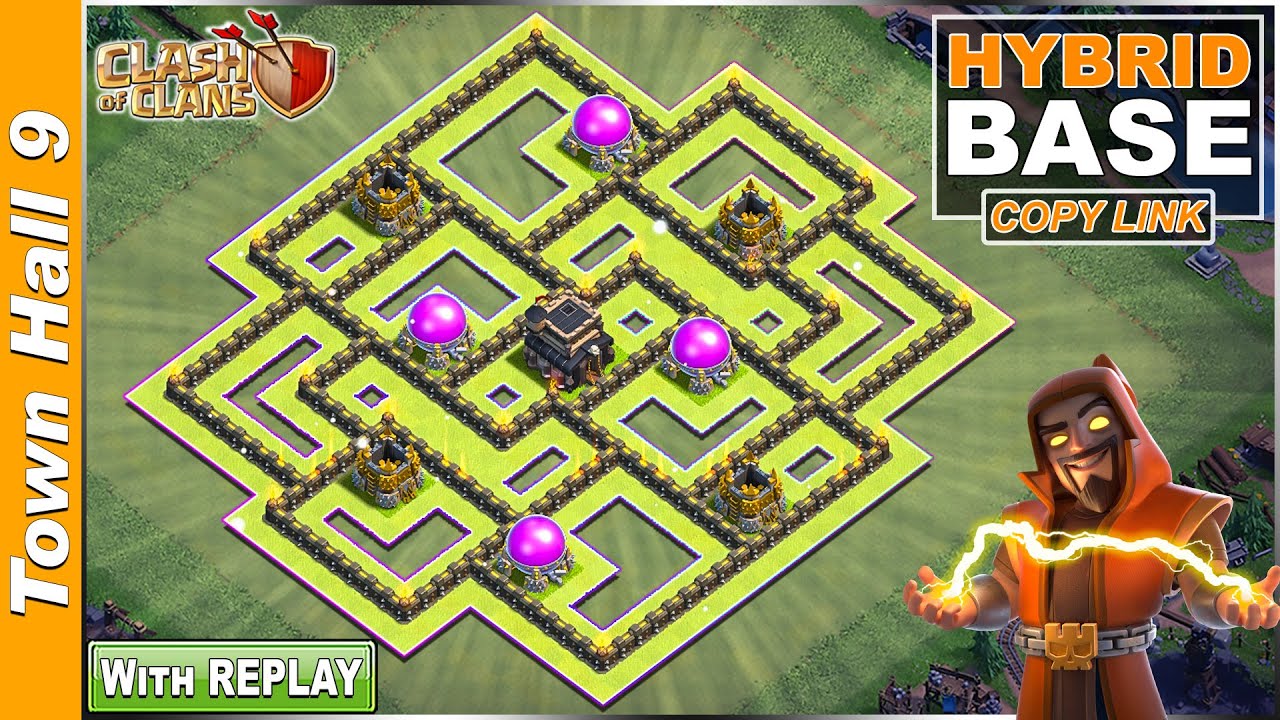 New BEST TH9 Base 2021 with REPLAY | Town Hall 9 FARMING/TROPHY Base Copy link - Clash of Clans