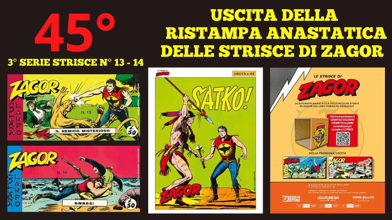 ZAGOR FANS TV: 45° USCITA STRISCE ANASTATICHE ZAGOR