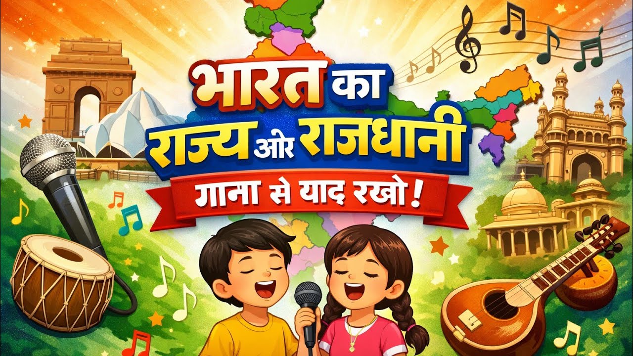 “Indian States and Capitals Song in Hindi | Patriotic School Song 🇮🇳” @nisarrahivlogs 