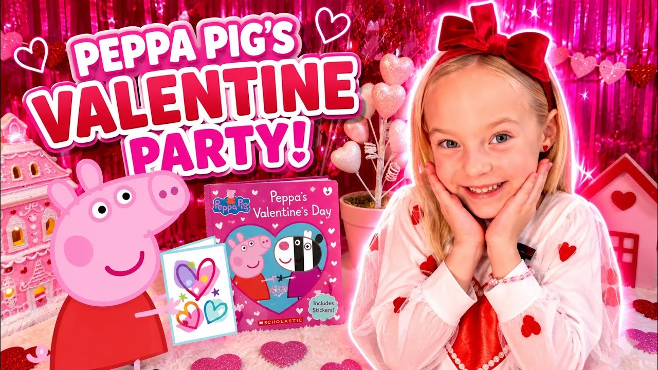 Peppa’s Valentine Party 💌 | Valentine’s Day Read Aloud + Valentine Craft