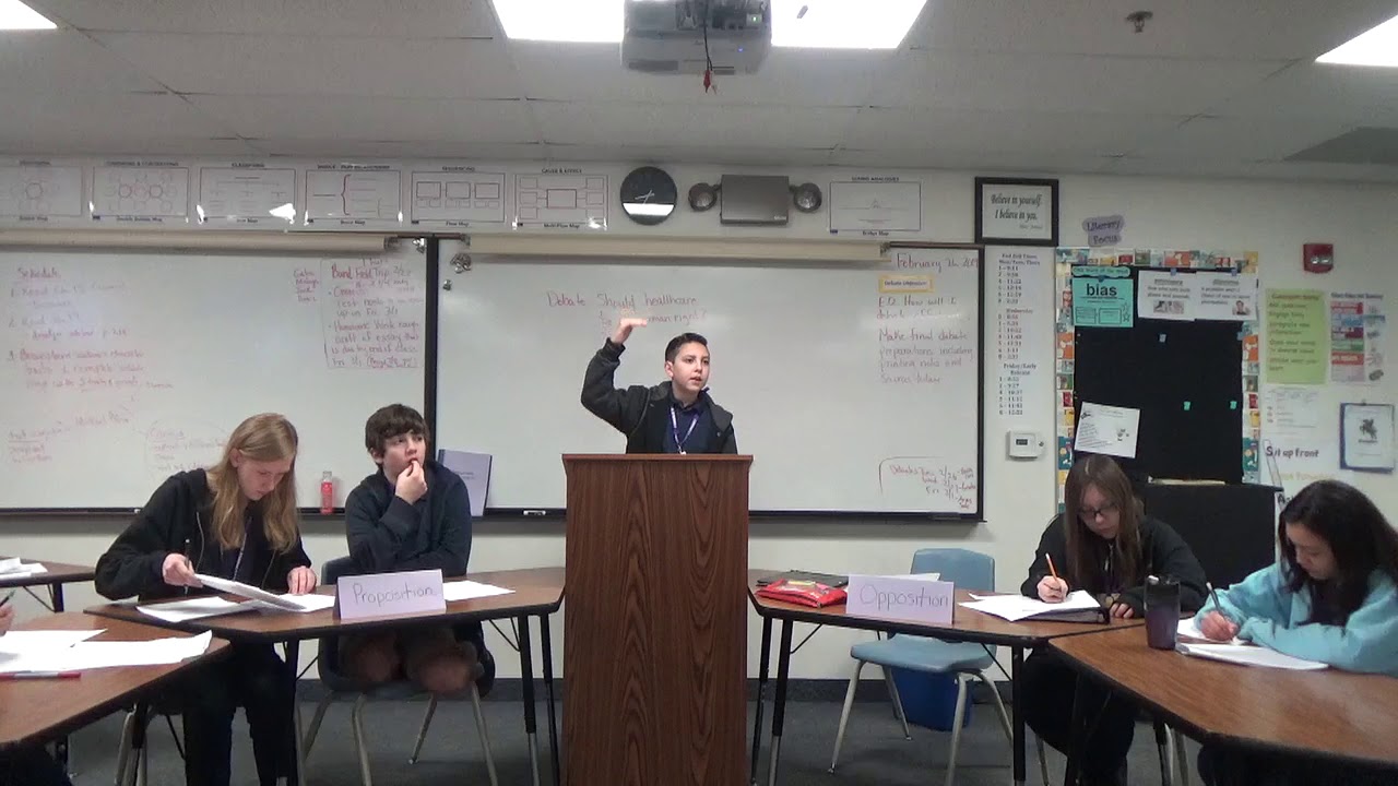 Middle School Debate: Should healthcare be a human right?