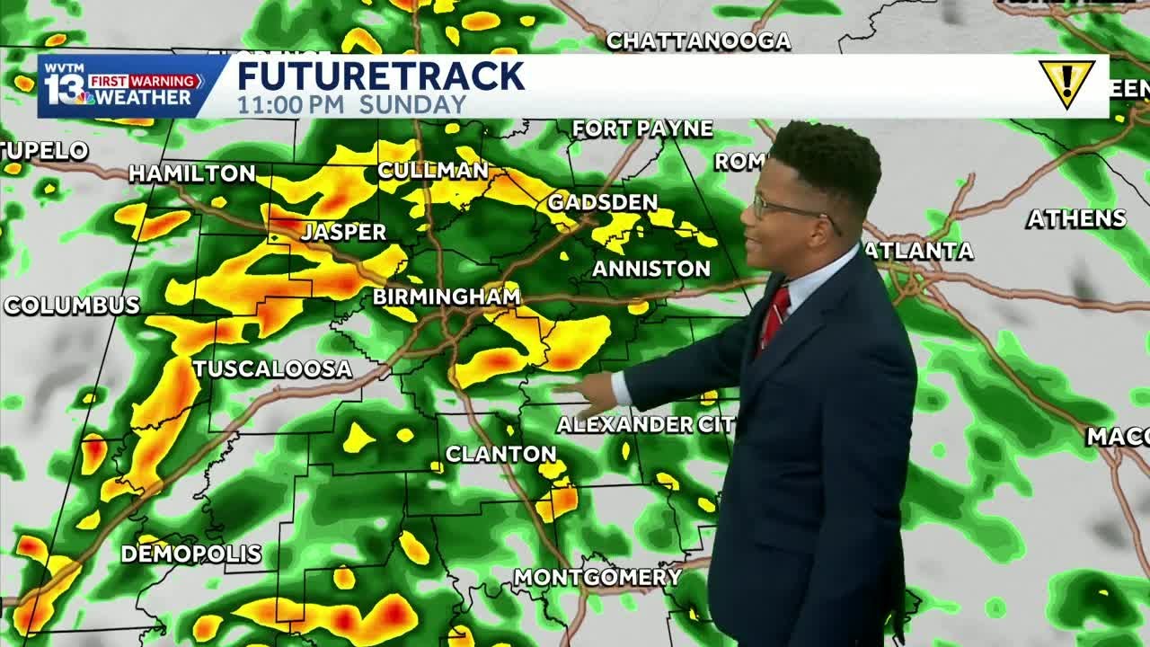 Rain dampens Alabama the next couple of days, with drier and cooler weather forecast for Halloween