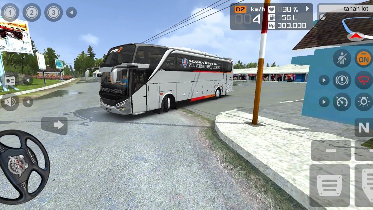Scania bus drive in Bus simulator Indonesia|✓ Simulator 3d 🎮 Game 