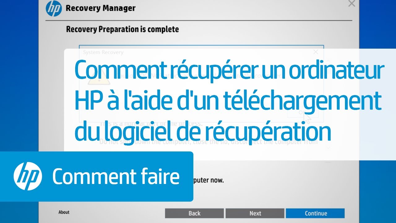 Comment récupérer un ordinateur HP à l'aide d'un téléchargement du logiciel de récupération | HP