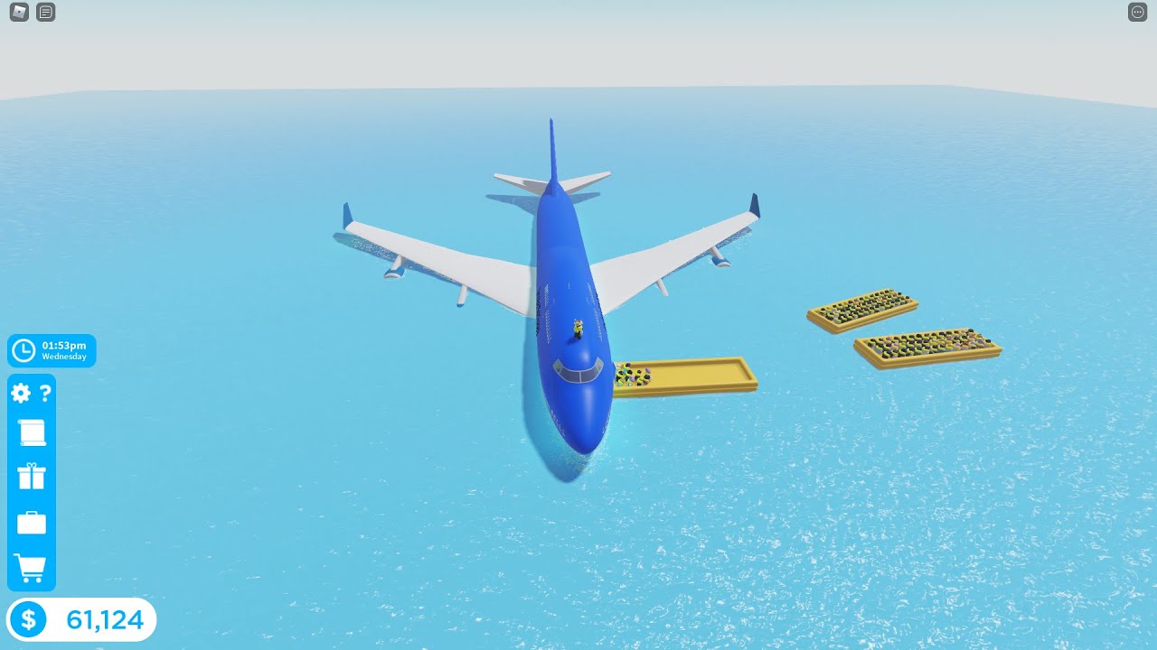 Roblox Cabin Crew Simulator -  Water Landing on Boeing 747 New York City to Los Angeles