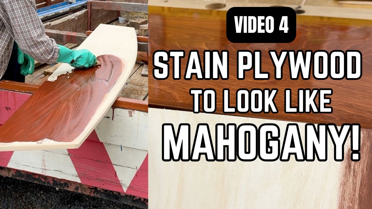 1188.  Staining Plywood To Match Mahogany – Video 4 of 5 (Unedited Finishing!)