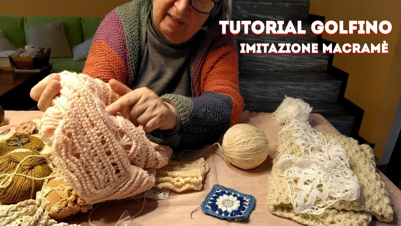 Tutorial golfino (imitazione macramè)
