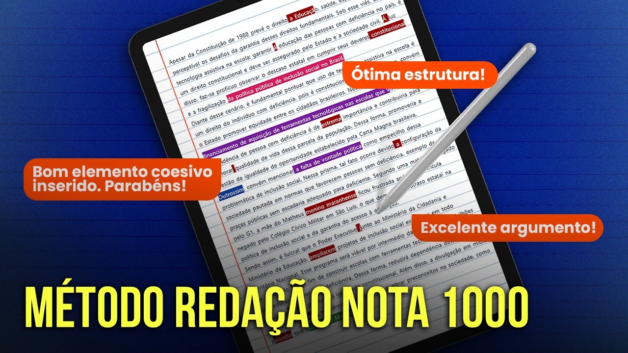 Conheça o MÉTODO REDAÇÃO NOTA 1000 do Aprova Total