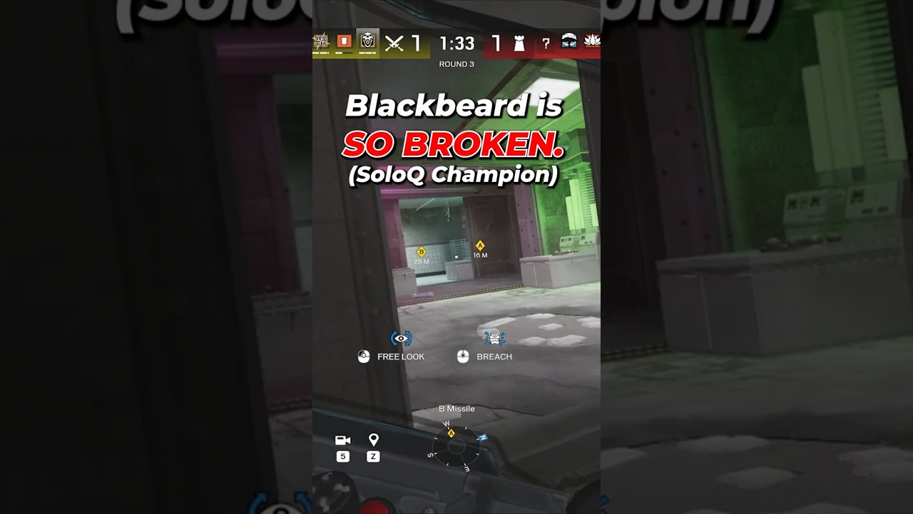 When Blackbeard shield saves the round&hellip; #r6 #siege #shorts