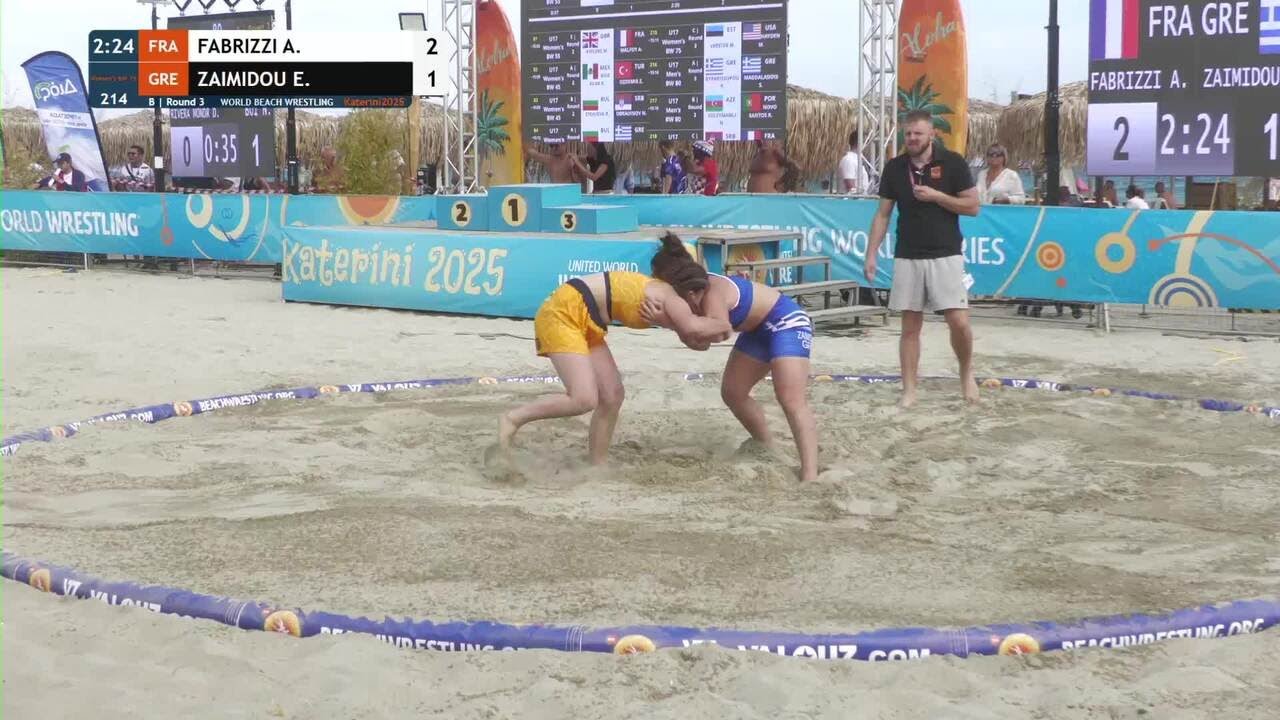 Abigail Leanne FABRIZZI (FRA) vs. Elena ZAIMIDOU (GRE) &bull; B | Round 3 &bull; Women's BW 75Kg