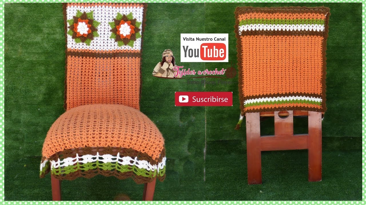 3º PARTE FUNDA TEJIDA A CROCHET PARA SILLA ,FÁCIL Y RÁPIDO DE TEJER