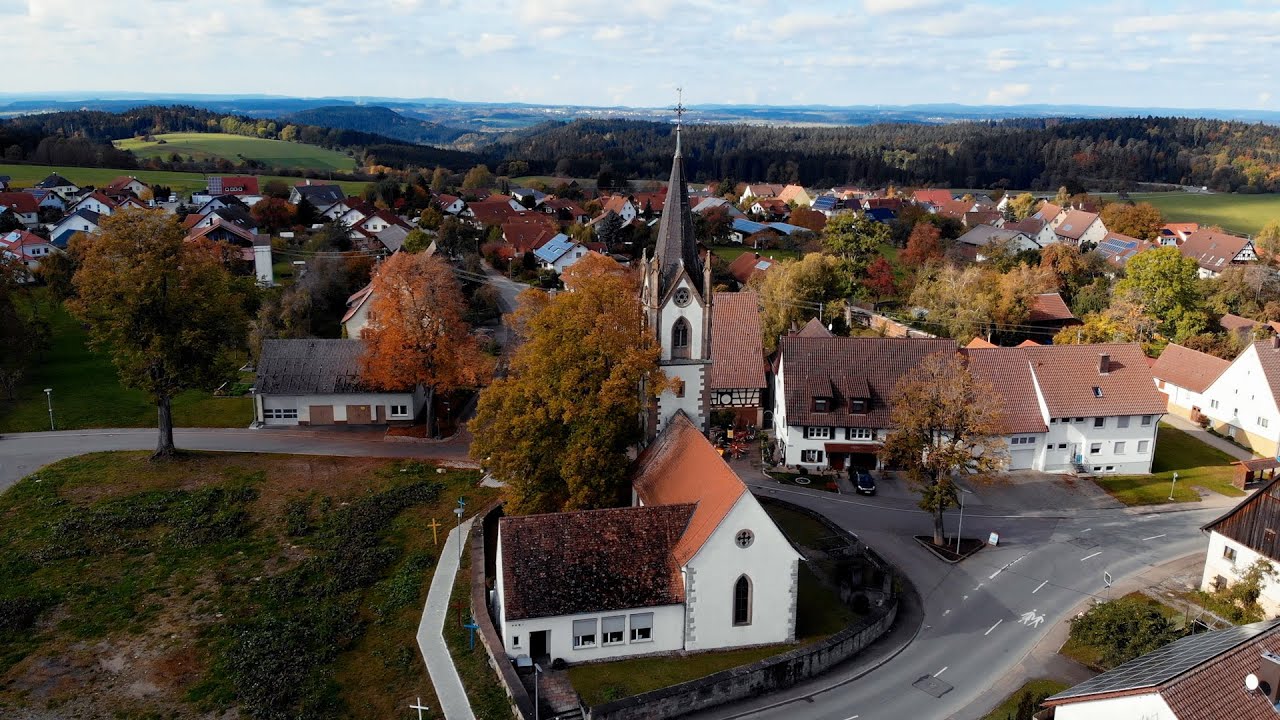 Allerheiligenkirche Brittheim - volles Glockengeläut (Baden-Württemberg, Zollernalbkreis, Rosenfeld)