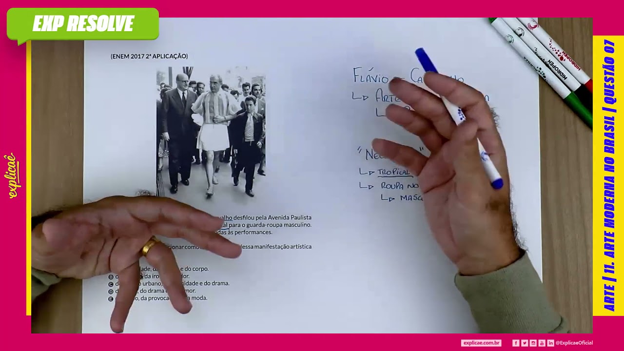 EM 1956, O ARTISTA FLÁVIO DE RESENDE CARVALHO DESFILOU PELA AVENIDA (...) |  ARTE MODERNA NO BRASIL