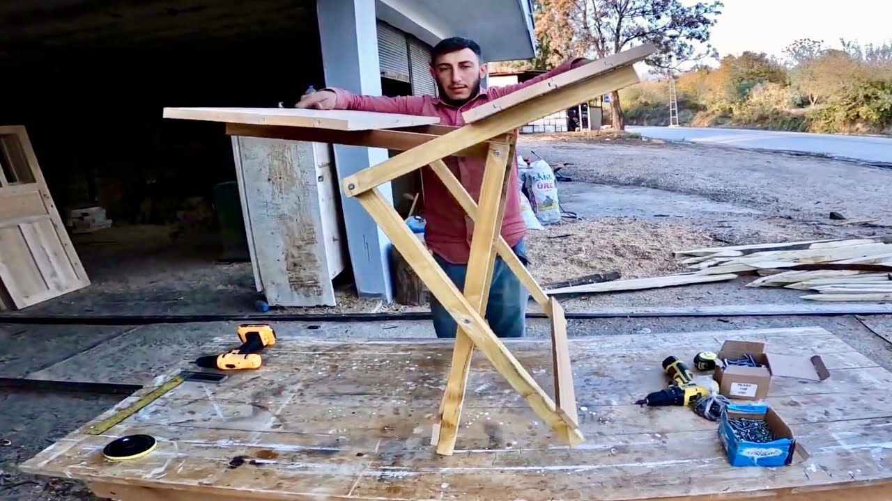 Anlatımlı Katlanır masa yapımı / Making folding table