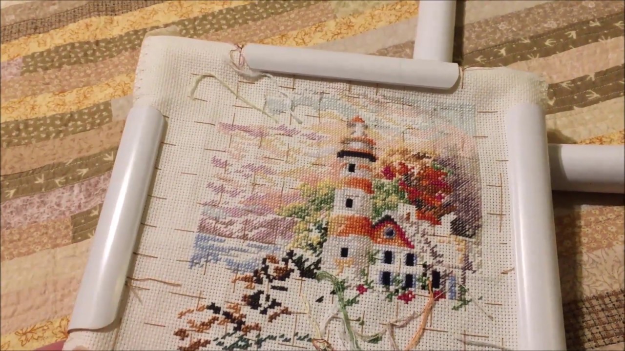 What to Do When Your Fabric is Too Small for Your Q-Snaps -- Cross Stitch Tip
