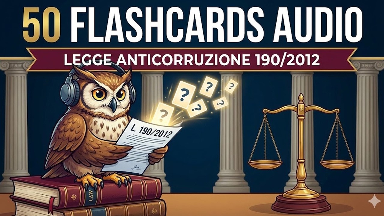 Legge 190/2012 Anticorruzione: 50 Flashcards Audio per il Ripasso Veloce
