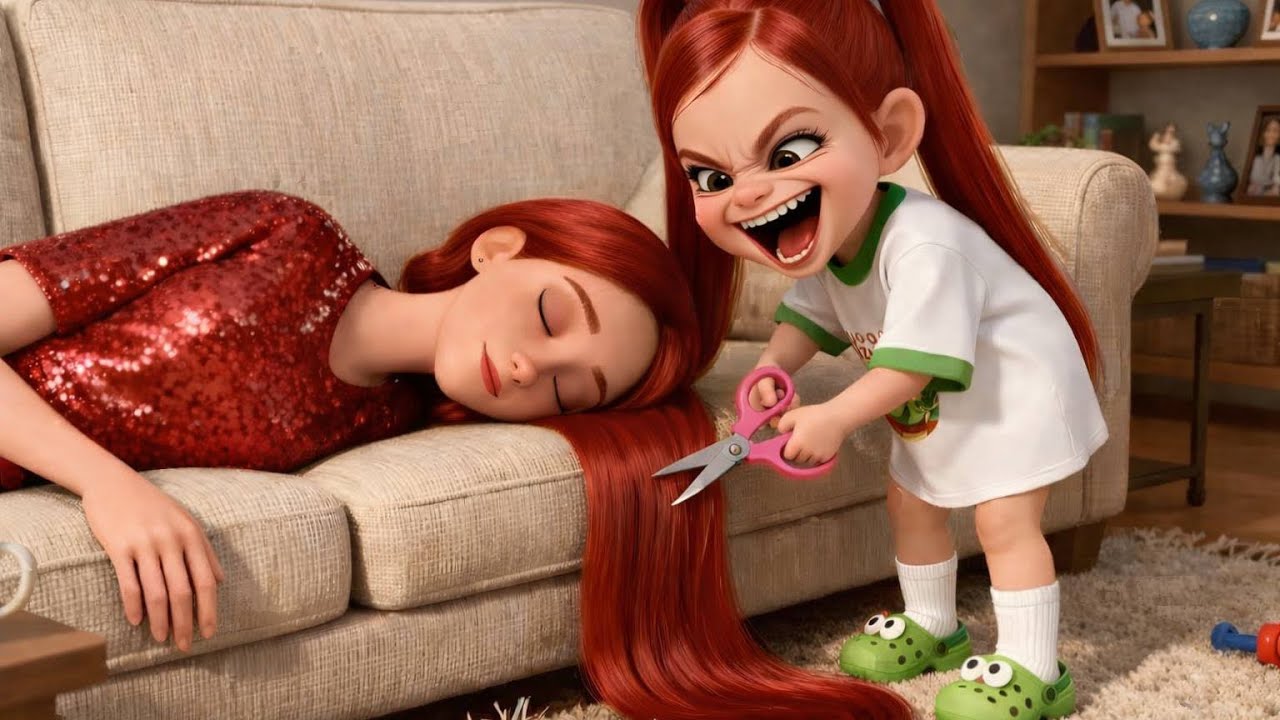 😱OMG ⚡️Naughty Baby Mira Cut Mom’s Hair to Buy Kuromi 🫣