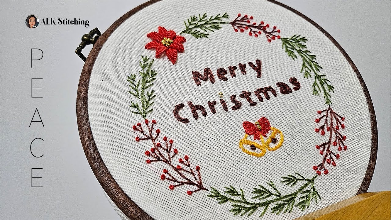 Christmas Wreath 2023 Hand Embroidery