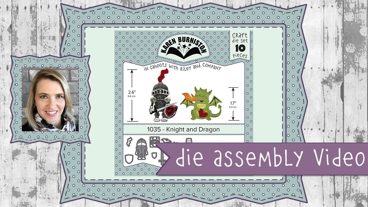 Karen Burniston Die Set #1035 Knight and Dragon Assembly