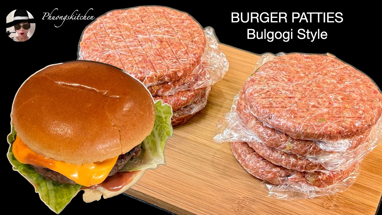 Cách làm thịt Hamburger patties vị Hàn Quốc Bulgogi