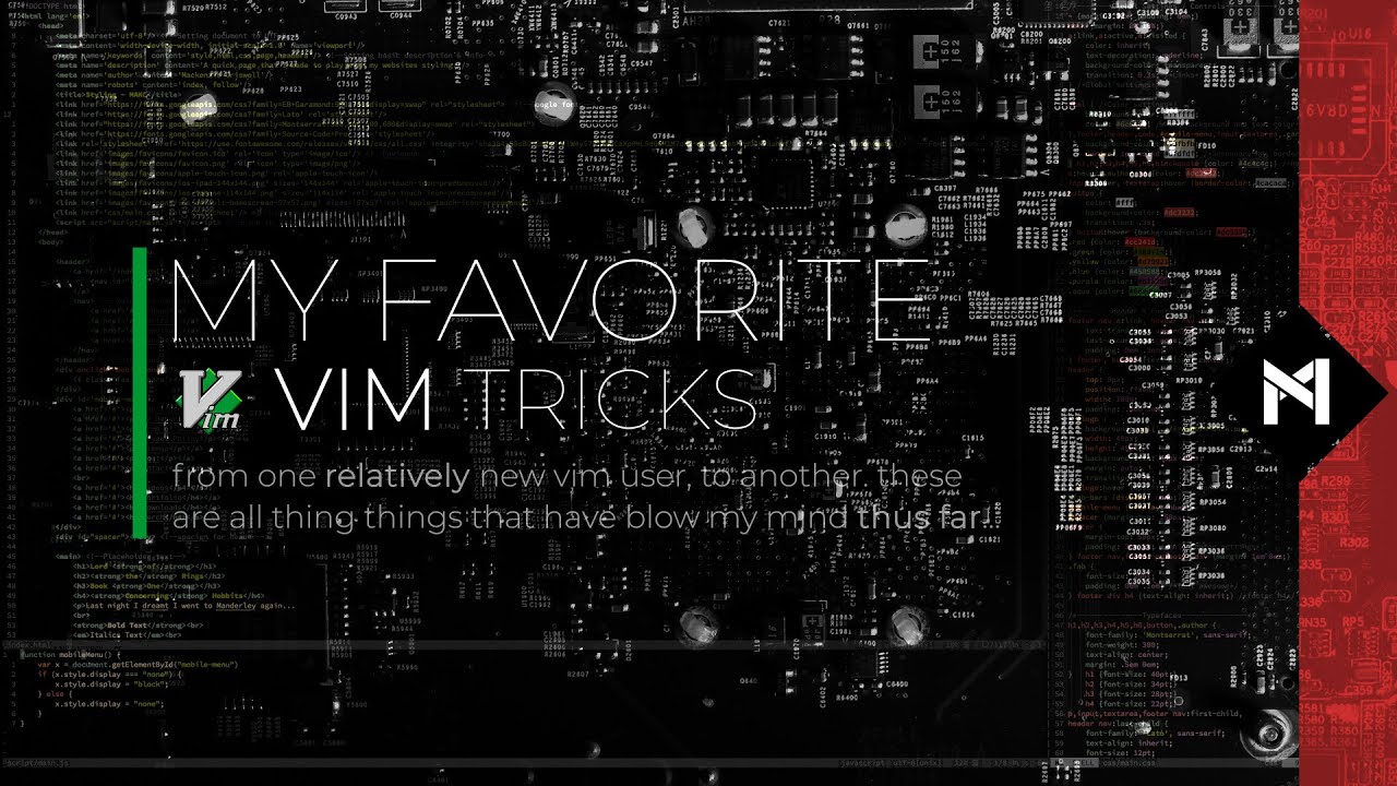 My Favorite Vim Tricks
