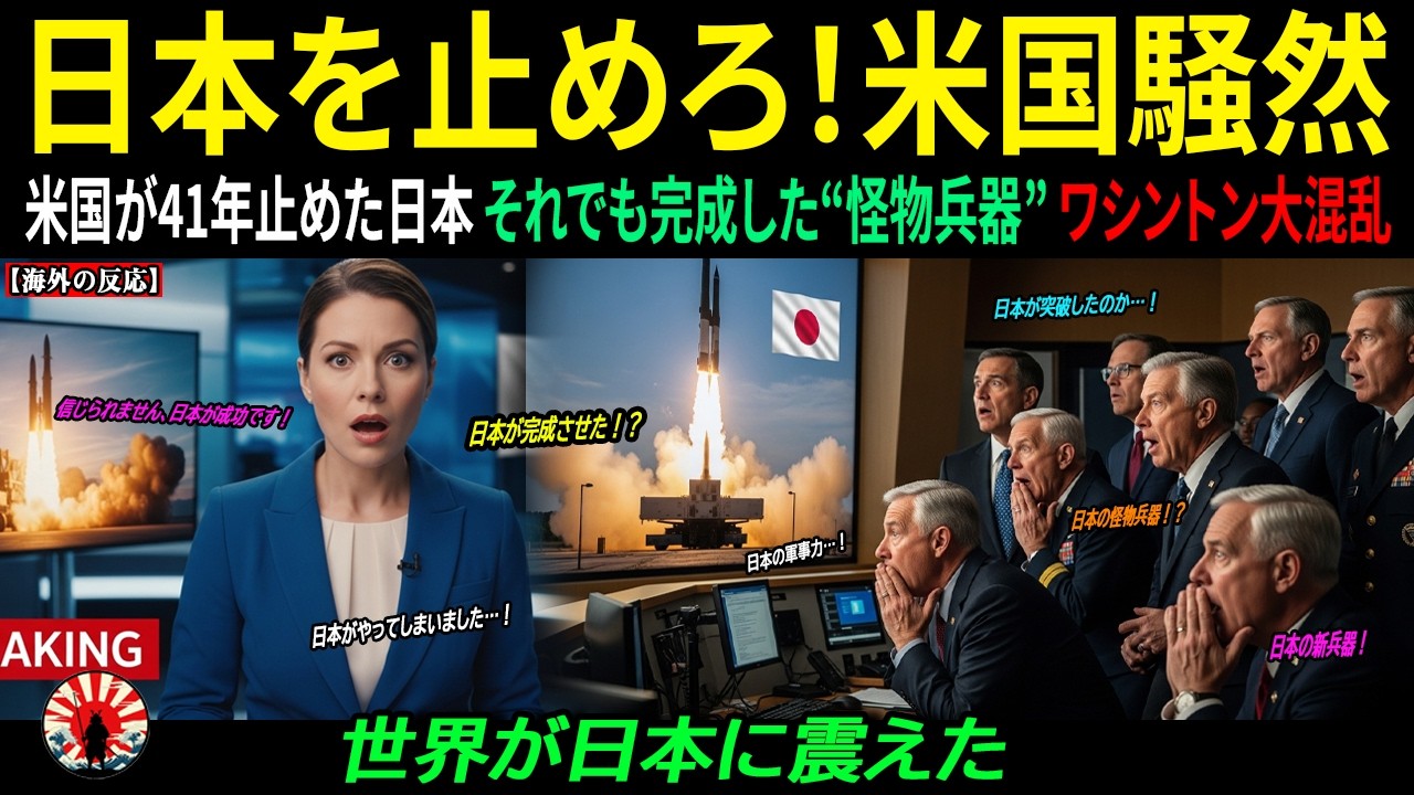 【海外の反応】日本の大反撃が始まったのか？40年間抑え込まれた日本、独自開発の“怪物兵器”にアメリカ沈黙 ｜海外感動ストーリー｜AI物語