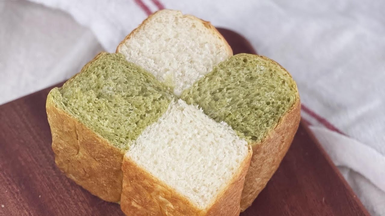 【Bread Recipe 】How to make Matcha Milk Loaf Bread ｜Easy Baking Recipe at Home