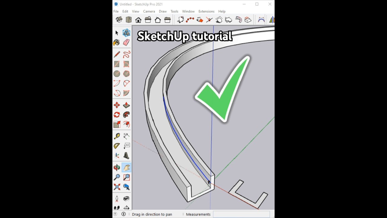 SketchUp Hack: Curve Ramp in SECONDS! #SketchUp #3DModeling #ShortsTutorial
