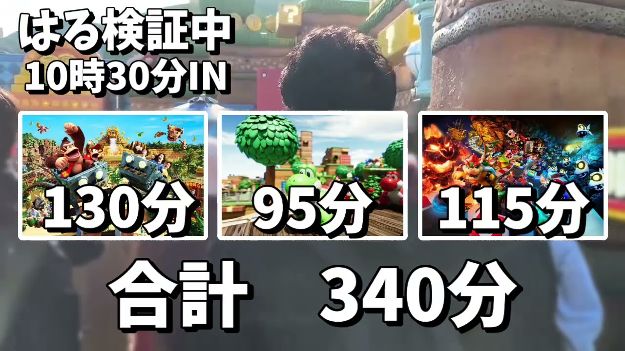 【テーマパークは生物】遠方から10時にパークインしてからのニンテンドー整理券取るベストな時間は？【USJ検証】