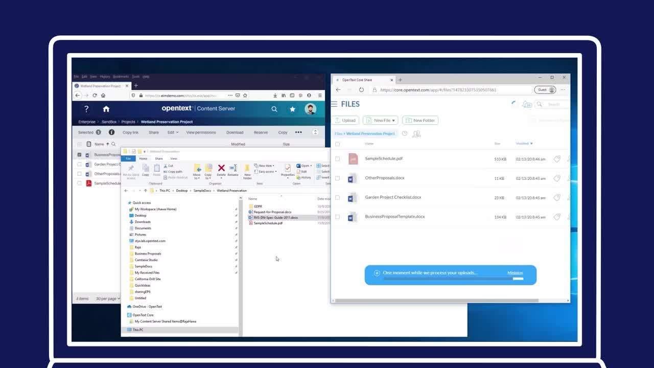 Overview: External file sharing from OpenText™ Content Suite to OpenText™ Core Share