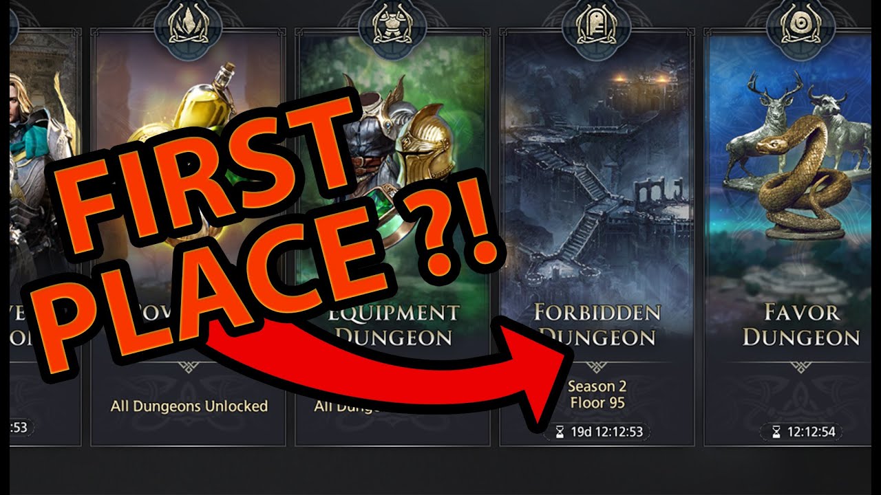 Forbidden Dungeon race to top 1 ?! 90-100 King arthur: Legend rise