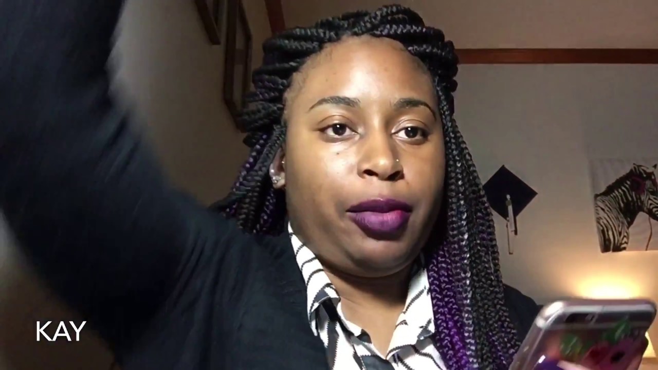 All About my box braids|  purple box braids|