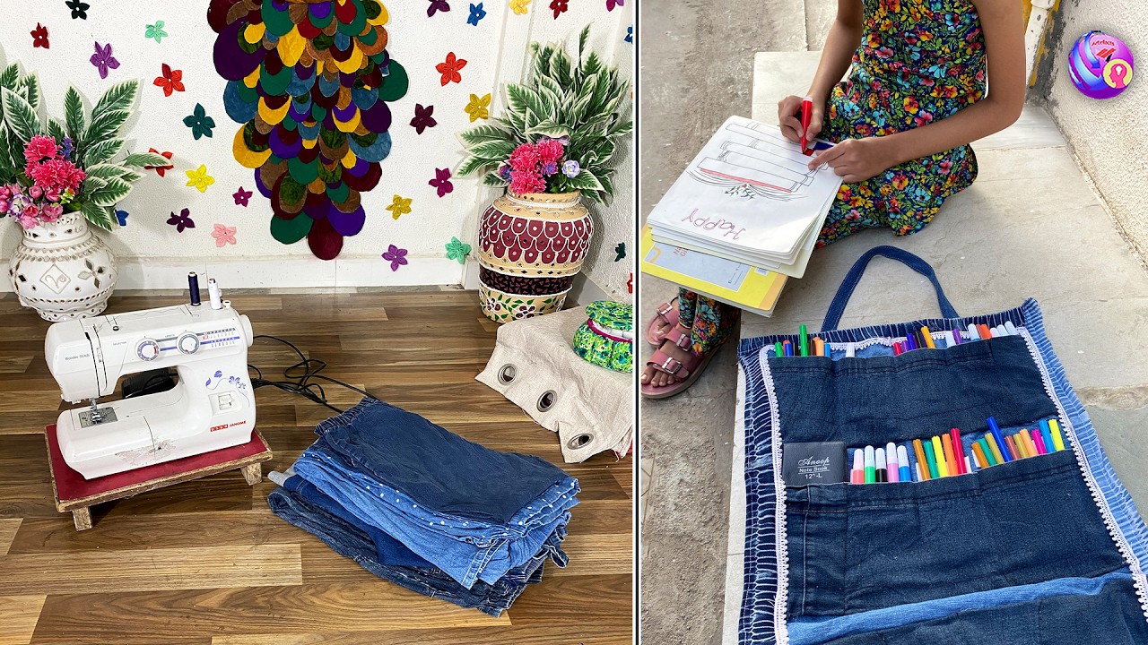 How to sew an Easy Colour kit Bag form jeans