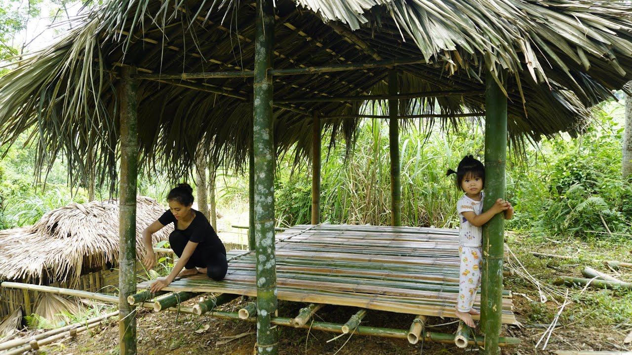 Full Video: 300 Days to Complete a Two-Story Bamboo House Alone to Avoid Floods and Rain