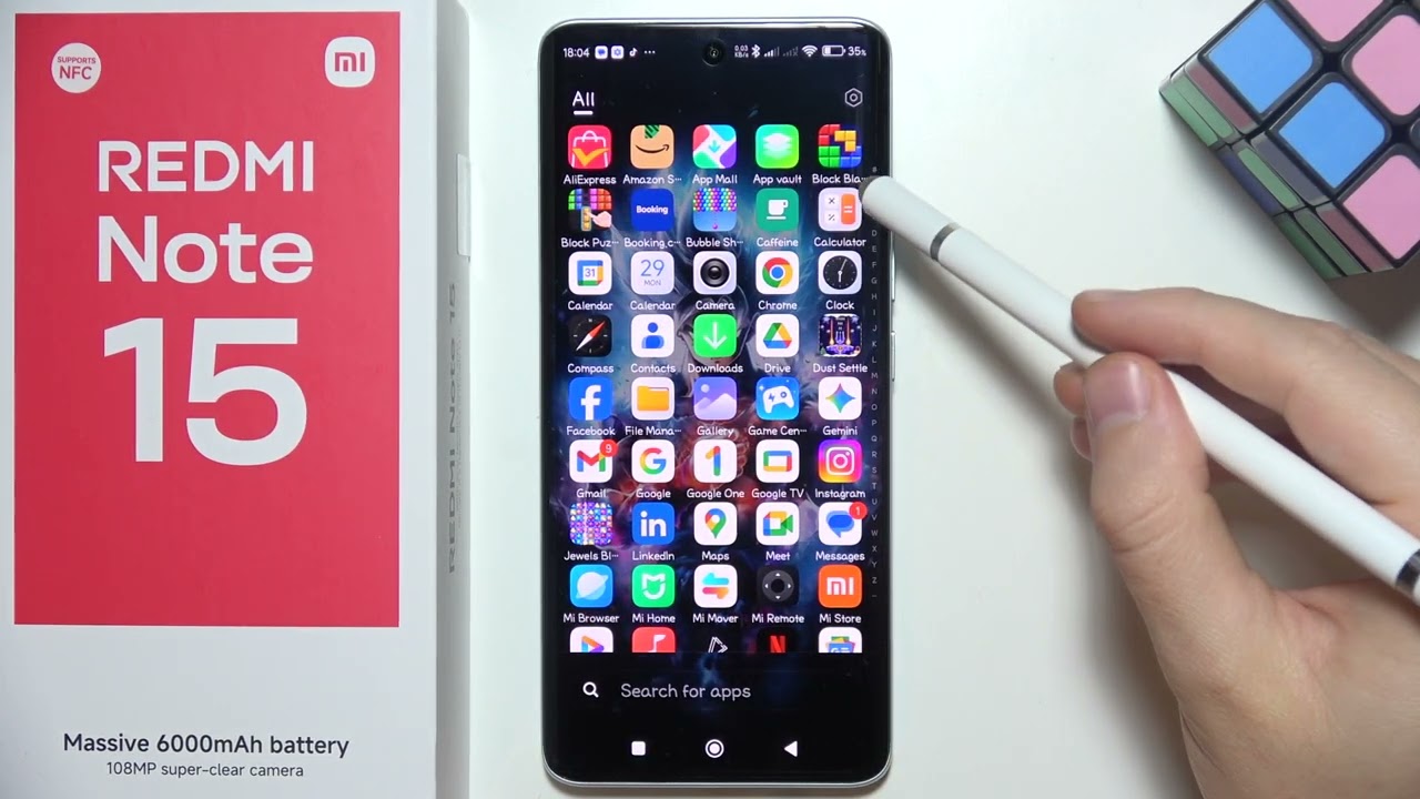 Redmi Note 15: Как упорядочить приложения в меню приложений по алфавиту