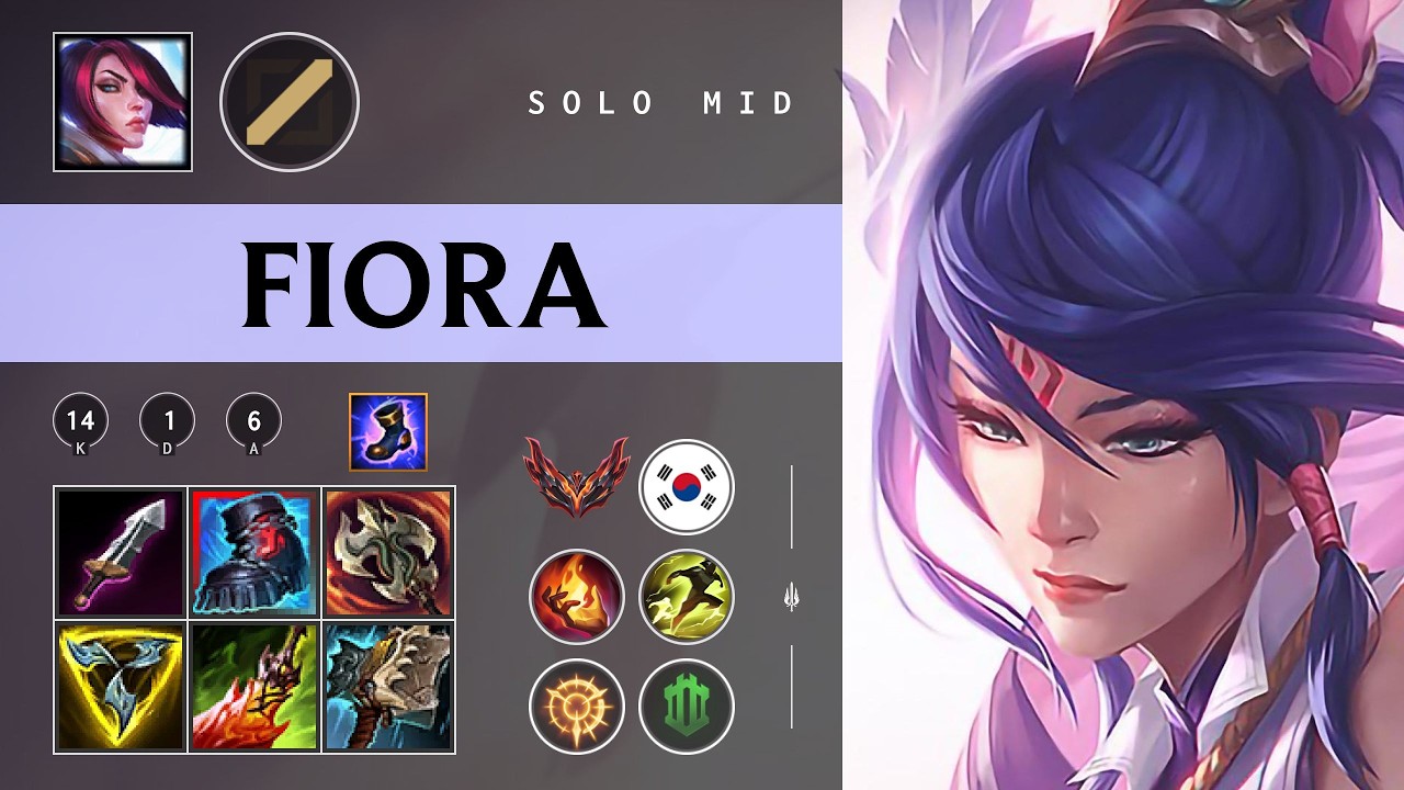 Fiora Mid vs Lissandra - KR Grandmaster Patch 26.05
