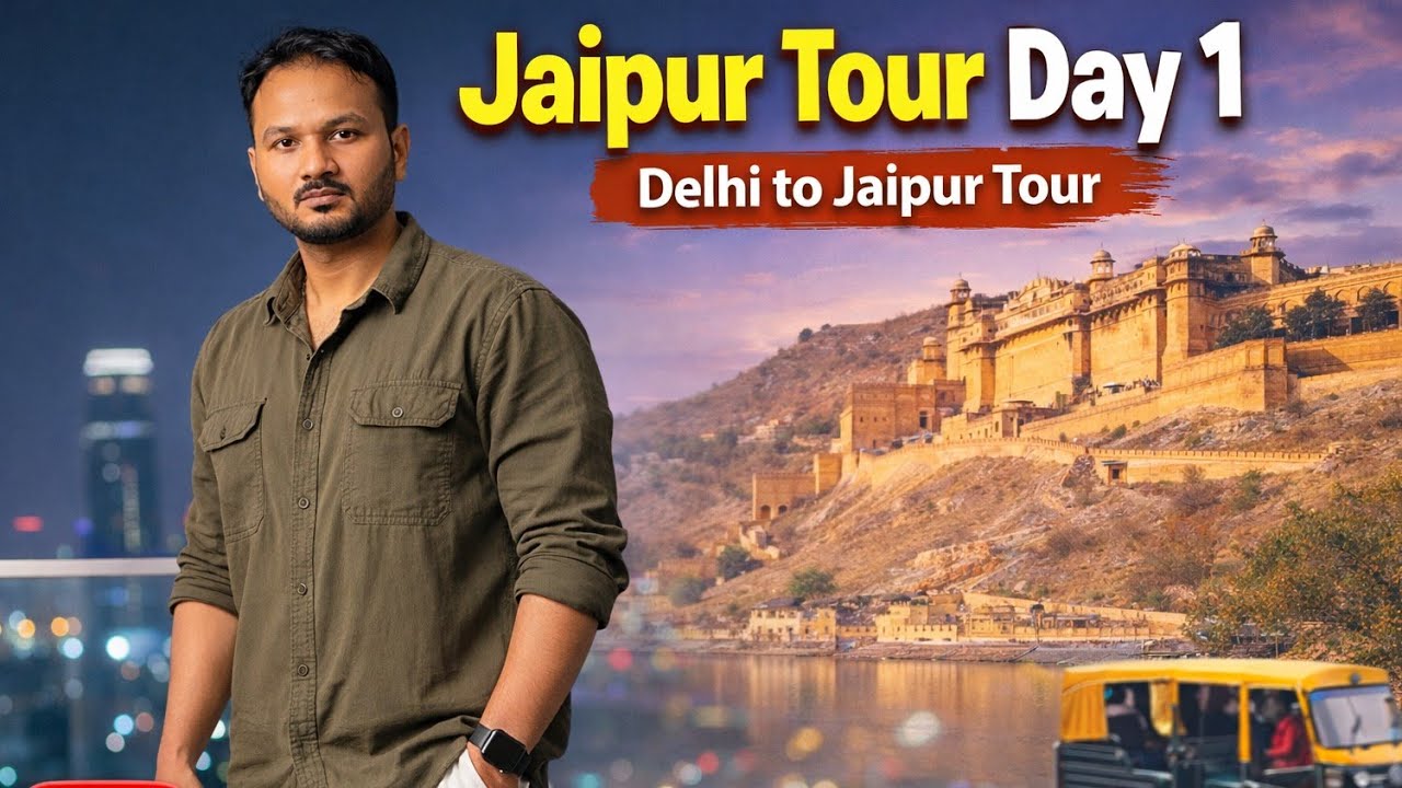 jaipur tour vlog l day 1 l amber fort l Jal Mahal 🎊
